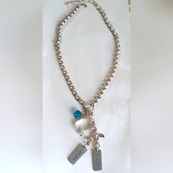 Origami Owl~ Silver chain link charm necklace 🩵💎 - Picture 1 of 4